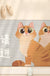 Feblilac Cute Cats with Big Eyes PVC Coil Door Mat