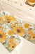 Feblilac Yellow Sunflowers PVC Leather Kitchen Mat