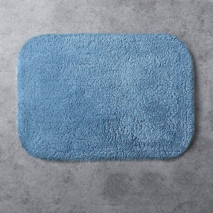 Feblilac Simple Solid Tufted Bathroom Mat Toilet U-Shaped Floor Mat