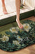 Feblilac Oval Flowers Oil Painting Diatomaceous Earth Bathmat