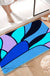 Feblilac Colorful Abstract Sea Geometric Tufted Bath Mat