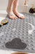 TPE Blue/Grey/Khaki/White Drain Holes and Suction Cups Tub Rug, Anti Slip Massage Bathtub Mats