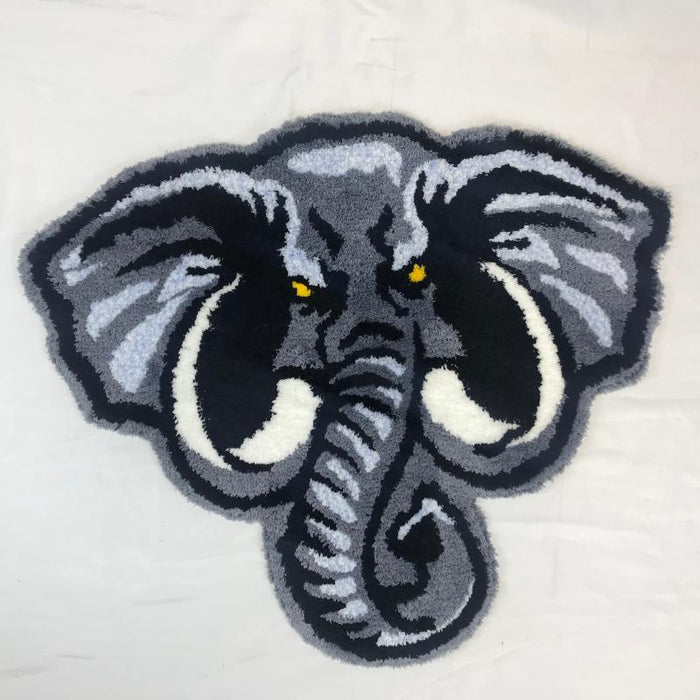 Feblilac Cute Elephant Tufted Bath Mat