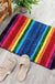 Feblilac Rainbow Lines Tufted Bath Mat