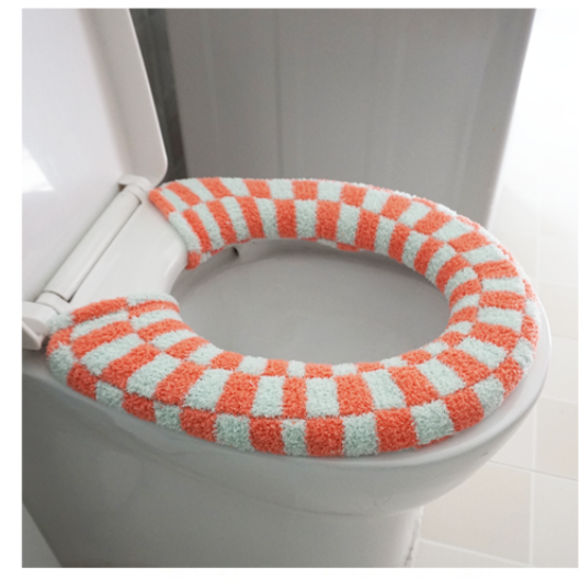 Feblilac Checkerboard Toilet Seat Cover