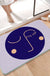 Feblilac Purple Background Woman Face Tufted Bath Mat