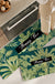 Feblilac Tropical Forest Plants PVC Leather Kitchen Mat