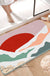 Feblilac Snow Mountain and Red Sun Tufted Bath Mat