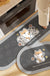 Feblilac Cute Dogs PVC Leather Kitchen Mat