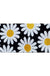 Feblilac Black Daisy Long Runner Rug Tufted Bath Mat