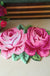 Feblilac Two Rose Flower Tufted Bath Mat