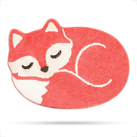 Feblilac Sleep Fox Animals Tufted Bath Mat