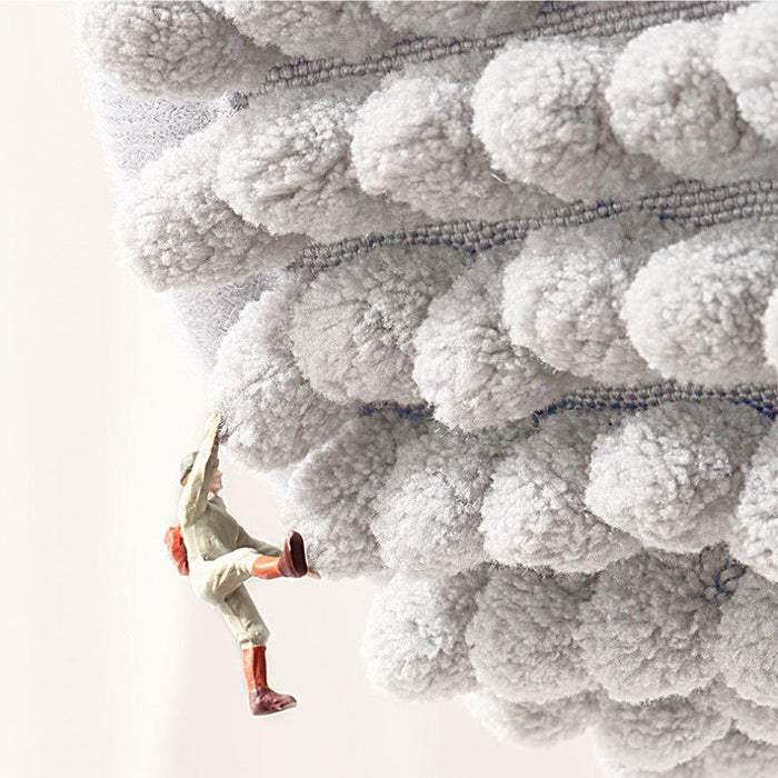 Feblilac Solid Large Particles Plush Chenille Bath Mat