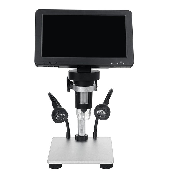 DM9 7 Inches 1200X Portable Digital Microscope Magnifier Camera 8 LED Lights With Wired Remote Control + External Fill Light