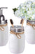 Mason Jar Bathroom Set（3 Piece）-Foaming Soap Dispenser, Toothbrush Holder,Flower Vase,For Wedding House Decor Countertop and Vanity Organizer Bathroom Kitchen Farmhouse Décor (Brushed Nickel