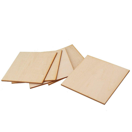 5Pcs 10x10cm Basswood DIY Wood Sheet Unfinished Unpainted Building Model Laser Engraving Blank Sheet Wooden Craft Making