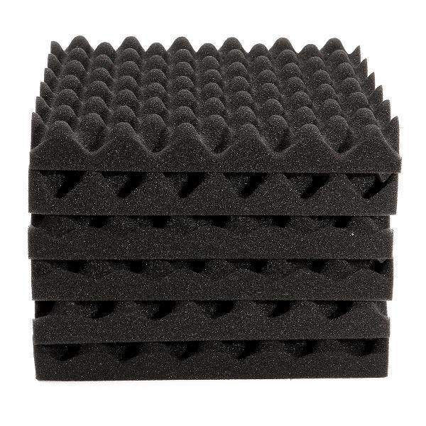 6Pcs 30x30x4cm Soundproofing Triangle Sound-Absorbing Noise Foam Tiles