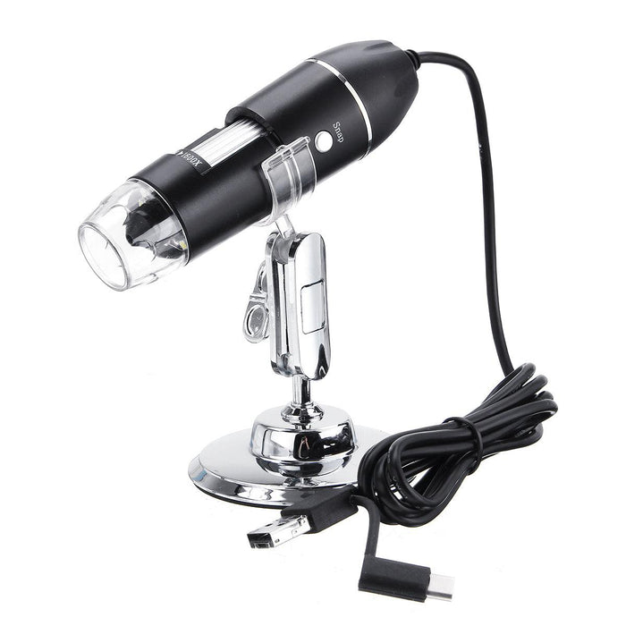 1600X Portable 8 LED Light Adjustable Dimmer Practical Hand Held Microscope Computers Real-Time Video Inspection Digital Microscope