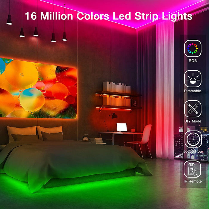 LED Strip Lights 65.6 FT, Led Lights for Bedroom,Color Changing with 44 Keys Remote for Room, Party, Home Decoration…