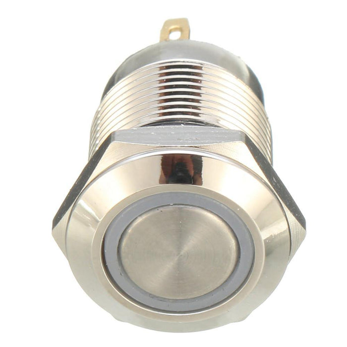 Machifit DC 5V 19mm 4 Pin Momentary Switch Led Light Metal Push Button Waterproof Switch