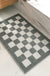 Feblilac Black and White Checkerboard Bath Mat
