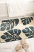 Feblilac Scandinavian Jasper Green Leaves Bath Mat