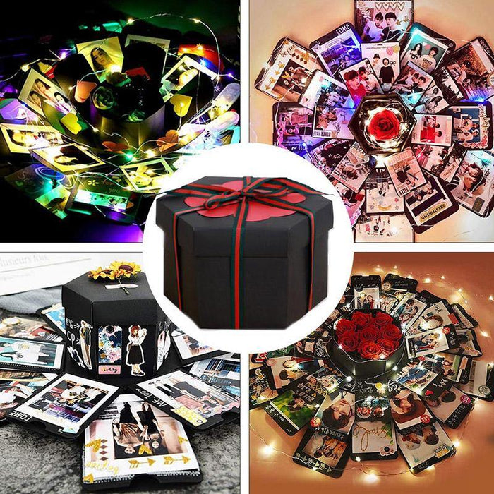 Explosion DIY Gift Box Photo Album Hexagon Multi-layer Product Birthday Surprise