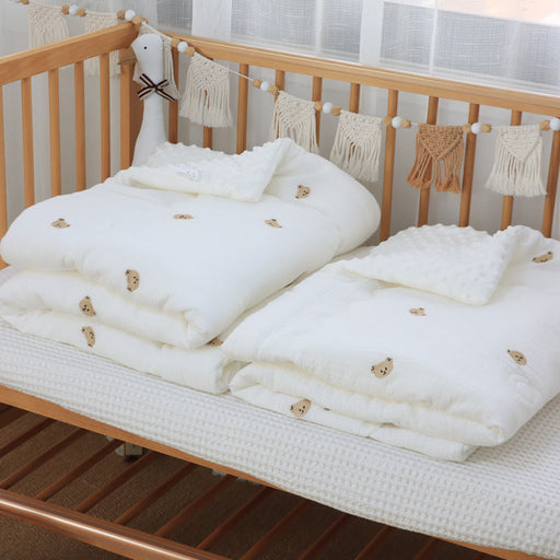 Children's Pure Cotton Wrinkled Gauze And Bean Down Quilt