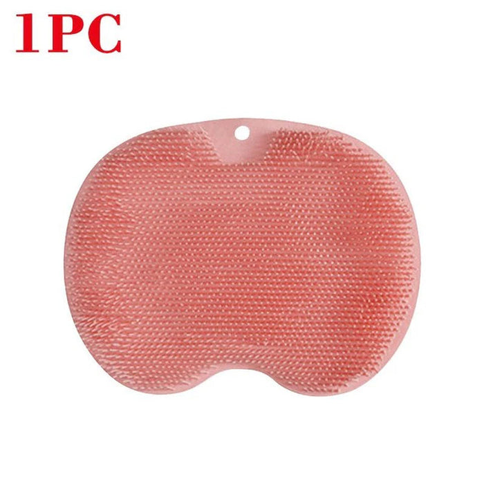 Exfoliating Shower Massage Scraper Bathroom Non-Slip Bath Mat Back Massage Brush Silicone Foot Wash Body Cleaning Bathing Tool