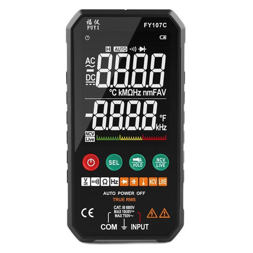 FY107B/FY107C Smart Automatic Digital Multimeter 6000 Counts High Precision Small Portable Anti-burning Universal Meter