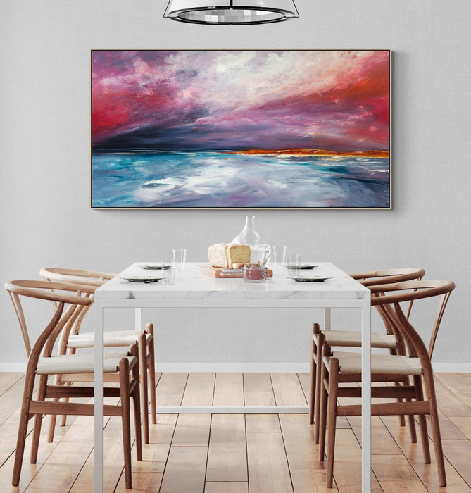 Chasing Solitude Wall Decoration Art Poster Oil Painting Simple Design Wall Art, Unframed.