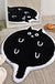 Feblilac Cute Black Cat Tufted Bath Mat