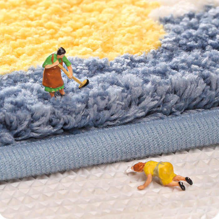 Feblilac Waiting Cat Tufted Bath Mat