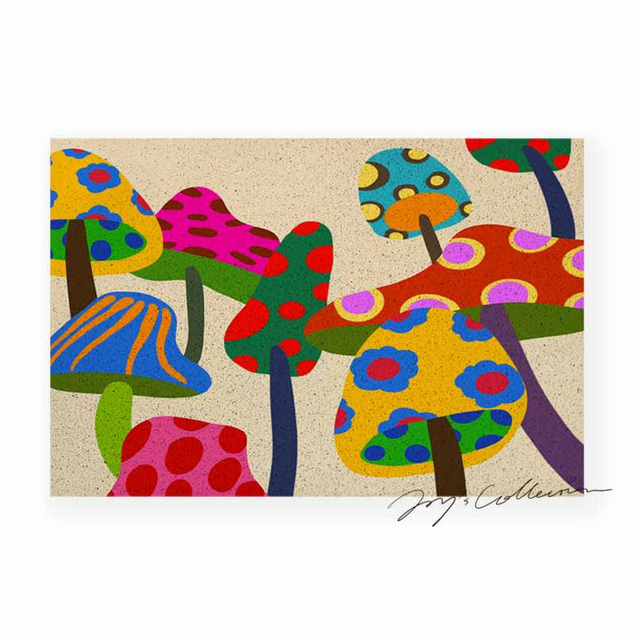 Feblilac Color Mushroom PVC Coil Door Mat