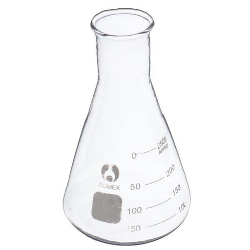 250ml Graduated Narrow Mouth Glass Erlenmeyer Flask Conical Flask 29/40 Ground Joints