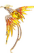 Crystal Phoenix Brooches - Okeihouse