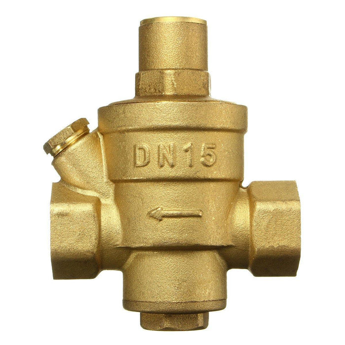 Adjustable DN15 Bspp Brass Water Pressure Reducing Valve with Gauge Flow