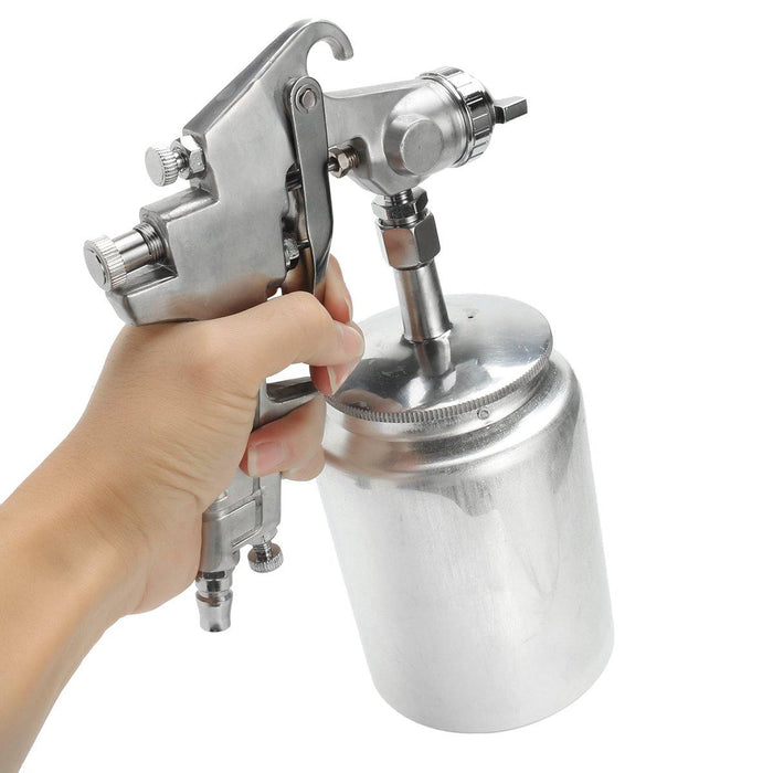 Heavy Duty Paint Suction Feed Spray Gun 3mm Large Nozzle 1L Pot Set-Up Sprayer