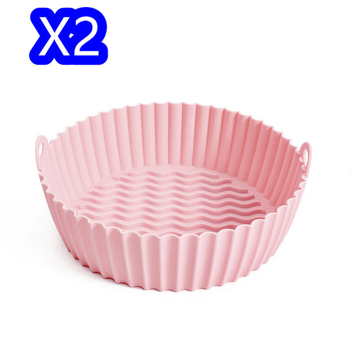 Silicone Airfryer Liner - Reusable Container Accessories Pan Baking Mold Canister Shape Protector