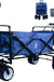 Collapsible Wagon,Wagons Carts Foldable Grocery Cart On Wheels Beach Wagon Foldable Cart With Wheels, Cooler Bag, Cup Holders,Cargo Net,Shopping, Garden,SportsBlue