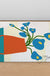 Feblilac Orange Vase and Blue Flowers PVC Coil Door Mat