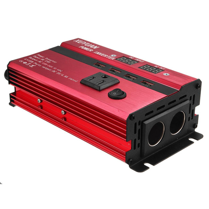 Peak 3000W 4 Type DC 12V/24V to AC 110V/220V Solar Power Inverter LED Modified Sine Wave Converter