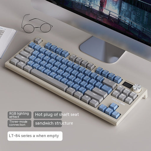 84 Three-model Mechanical Keyboard Sea And Air Axis Light Effect Side Wing