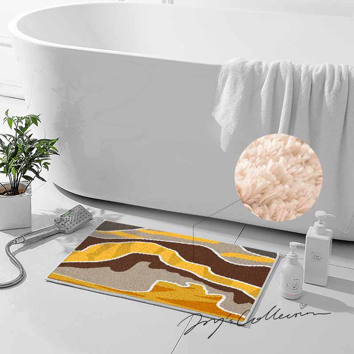 Feblilac Brown The Mountains Tufted Bath Mat