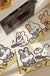 Feblilac Cute Rabbit PVC Leather Kitchen Mat