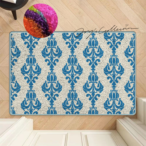 Feblilac Baroque Flower Pot Nylon Door Mat