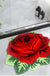 Feblilac Red Rose Tufted Bathmat