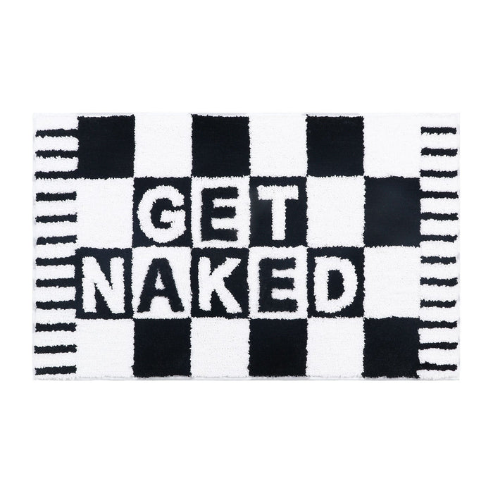 Feblilace Get Naked Checkerboard Bath Mat 20"x31"