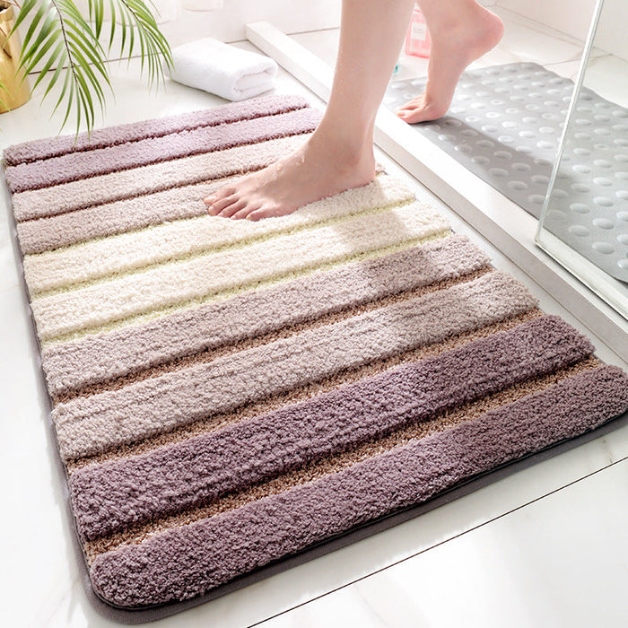 Feblilac Gradient Stripes Tufted Bath Mat