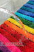 Feblilac Rainbow Lines Tufted Bath Mat